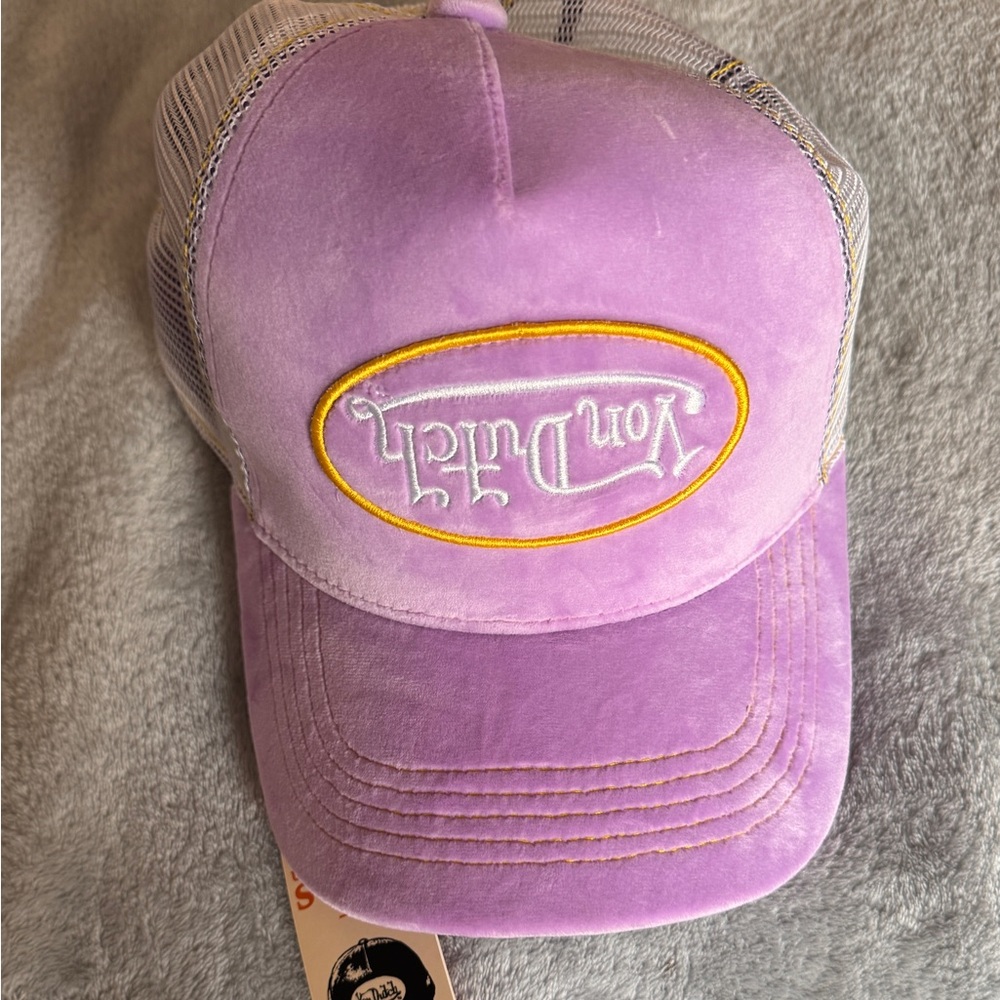 Von Dutch Lavender Cap with Yellow Accents